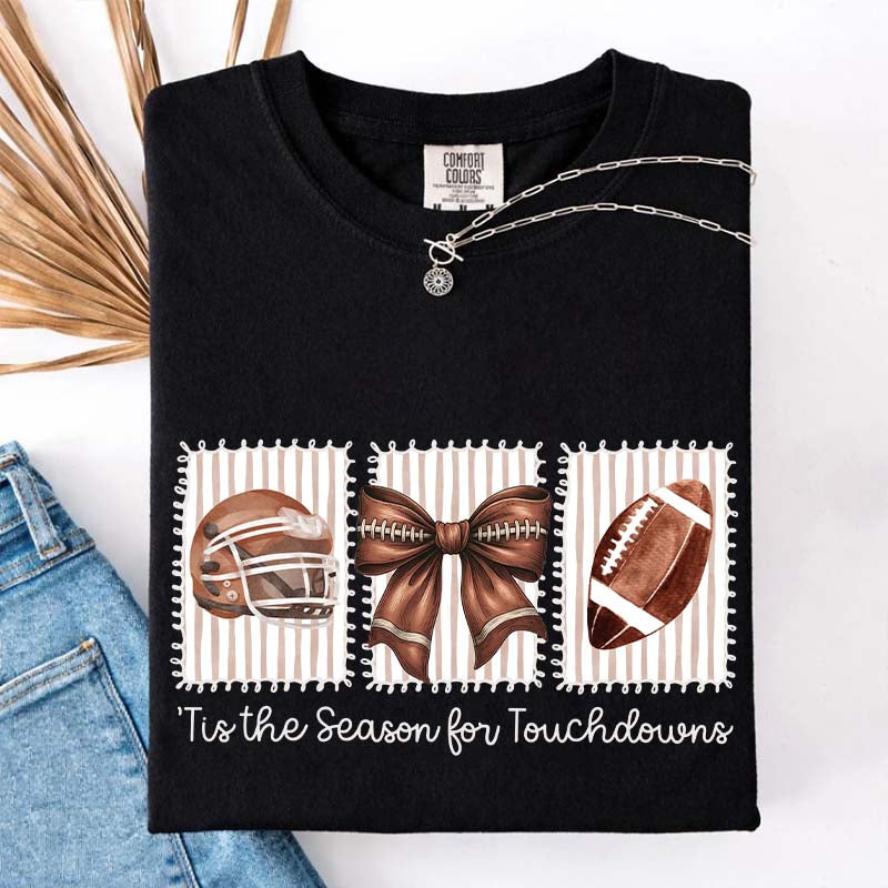 Tis the Season for Touchdowns Football T-Shirt