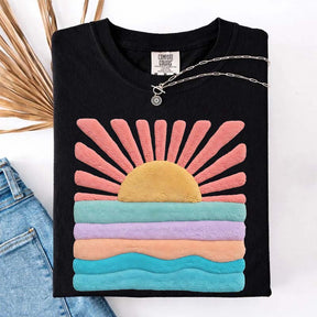 Trendy Aesthetic Sun Printed T-Shirt