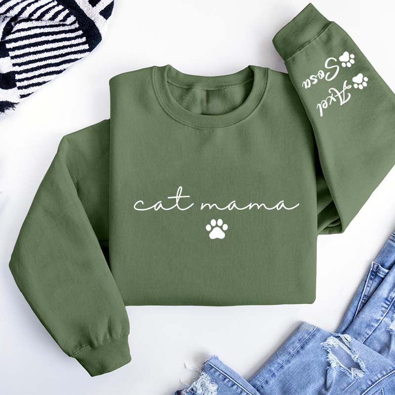 Personalized Cat Mama Sweatshirt