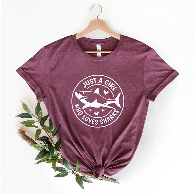 Just A Girl Who Loves Sharks T-Shirt