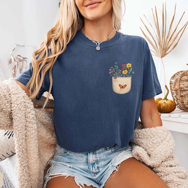 Wild Flowers Pocket T-Shirt