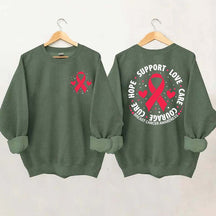 Breast Cancer Awareness Support Love Care Courage Sweatshirt