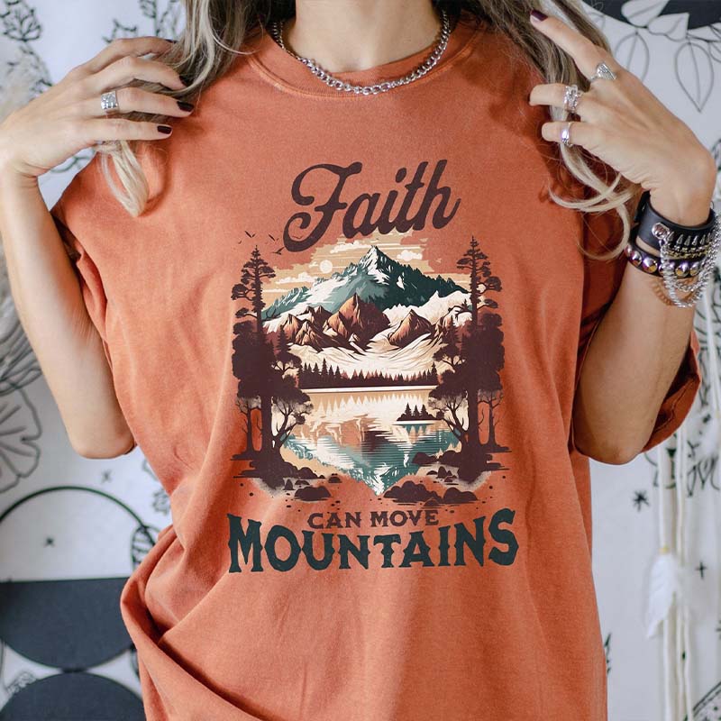 Faith Can Move Mountains Bible T-Shirt