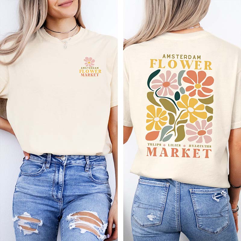Boho Wildflowers Pastel Floral Nature T-Shirt