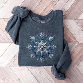 Blue Snowflakes Sweatshirt