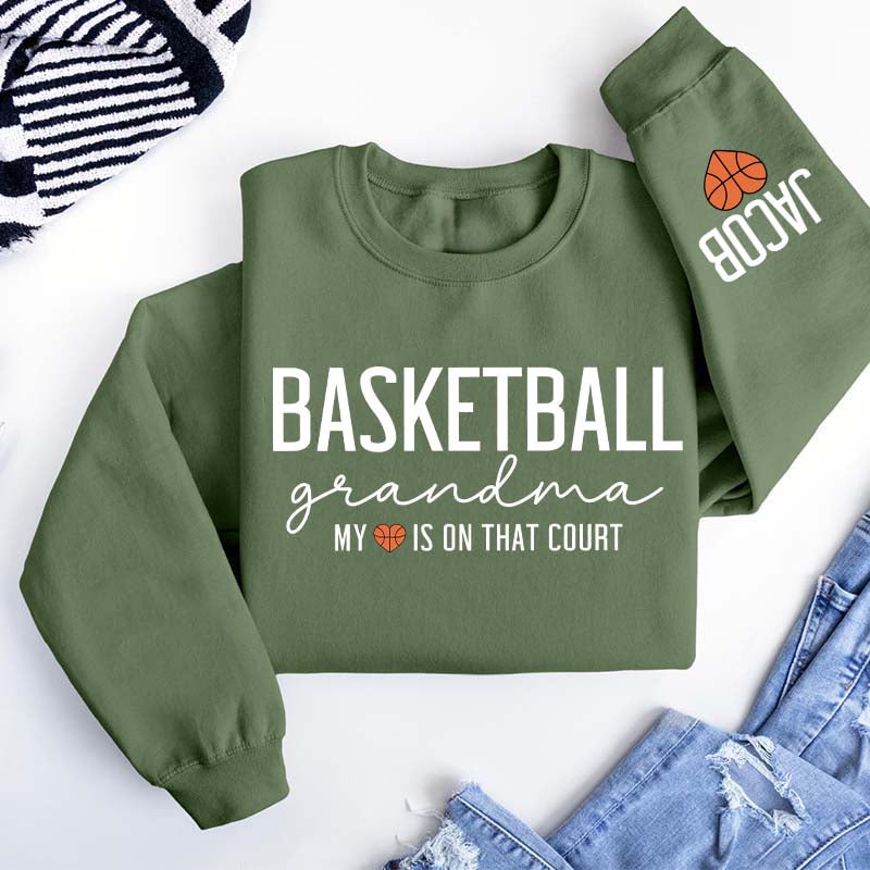 Personalized Nana Basketball Grandma Sweatshirt