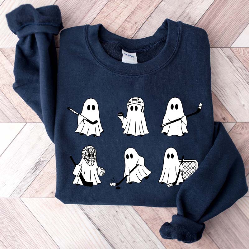 Ghost Hockey Halloween Sweatshirt