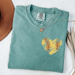 Retro Heart Softball T-Shirt