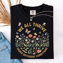 Neurodiversity Awareness Retro Wildflowers T-Shirt