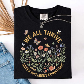 Neurodiversity Awareness Retro Wildflowers T-Shirt