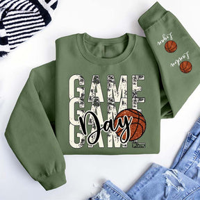 Custom Basketball Name on Sleeve Sweatshirt