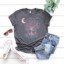 Yoga Phases Of The Moon Tree Of Life T-Shirt