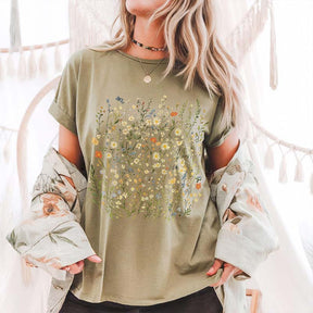Wildflower Meadow Boho T-Shirt