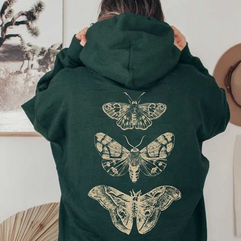Moth Celestial Mystical Fairycore Hoodie
