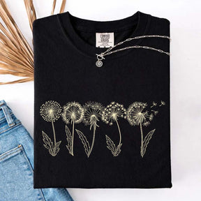 Dandelion Floral Comfort Colors Womens T-Shirt