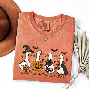 Halloween Ghost Pumpkin Bat Cat T-Shirt
