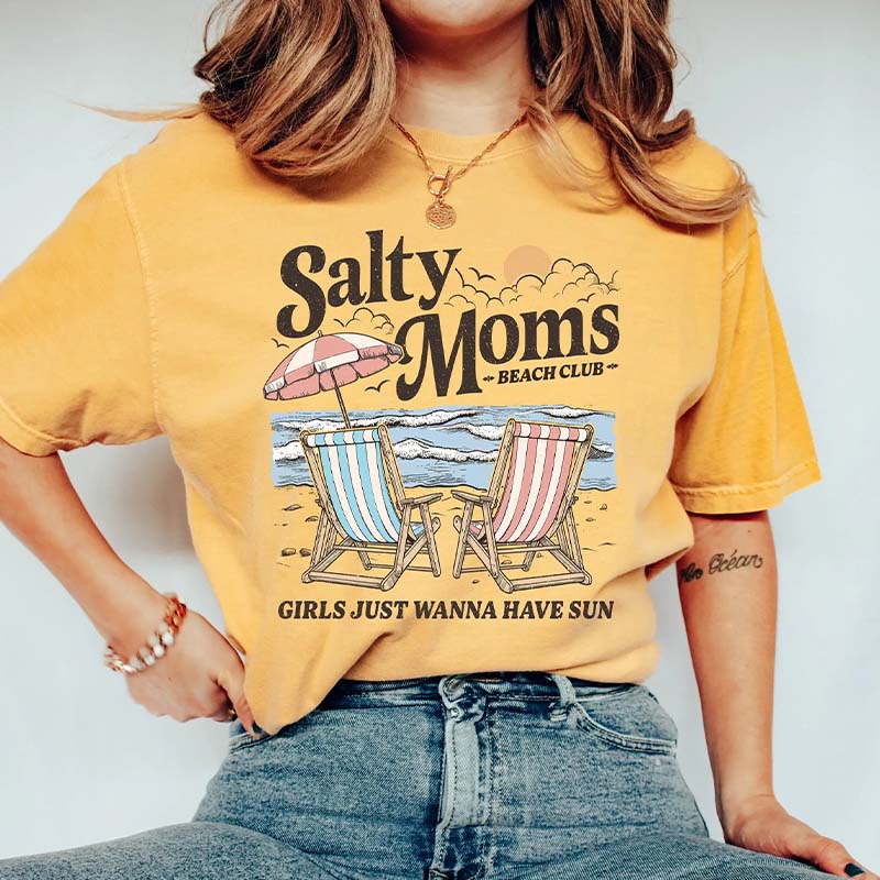 Salty Moms Beach Club T-Shrit