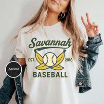 Retro Savannah Baseball T-Shirt