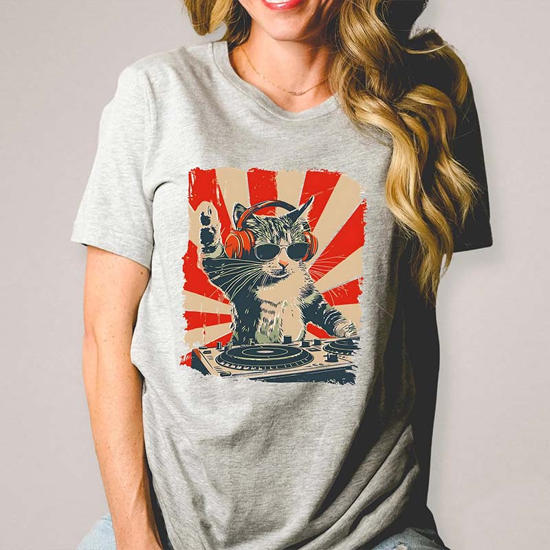 Cool DJ Cat T-Shirt