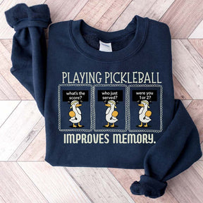 Cute Playing Pickleball Improves Memory Sweatshirt