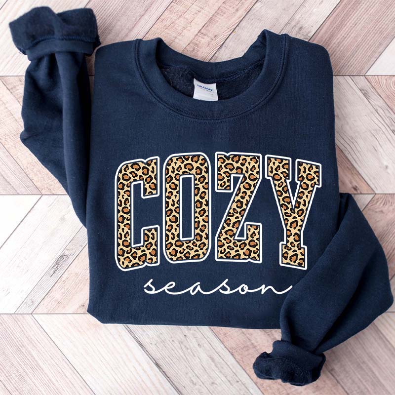 Retro Leopard Cozy Season Sweatshirt