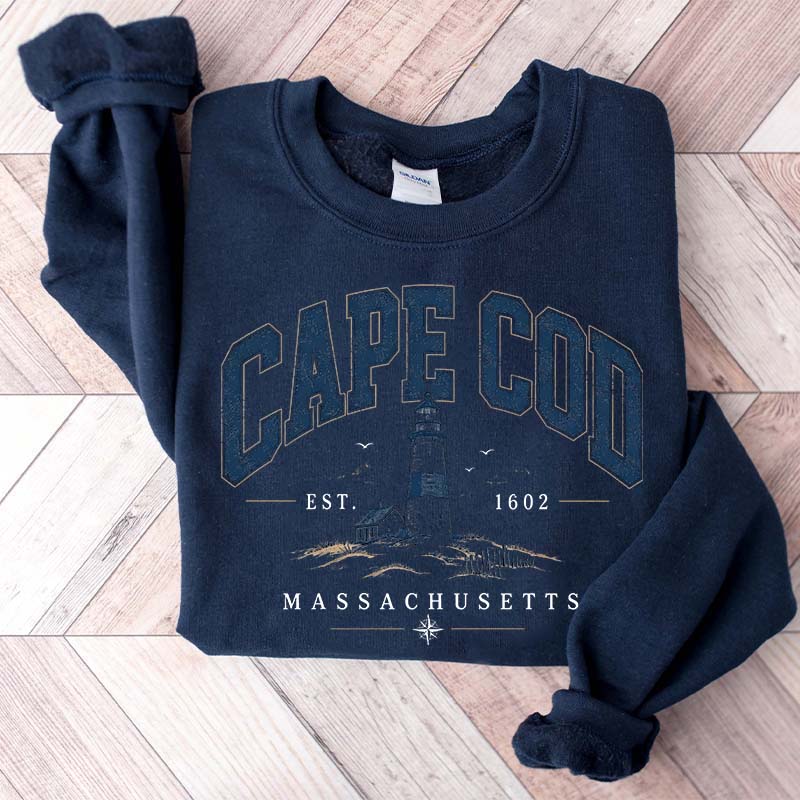 Retro Cape Cod Massachusetts Travel Destination Vacation Sweatshirt
