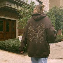 Boho Butterfly Wildflower Cottagecore Hoodie