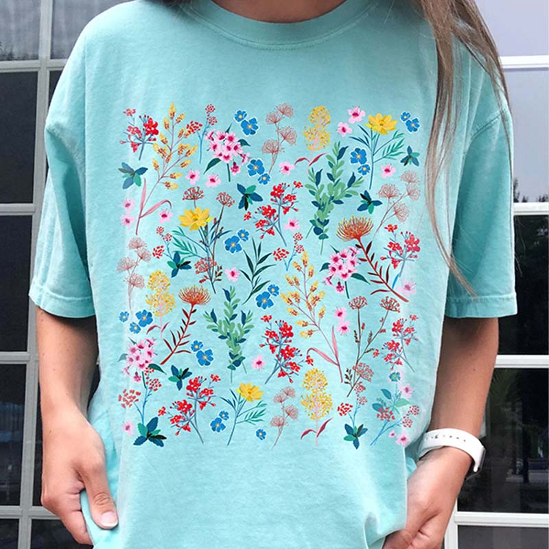 Wildflower Rainbow Floral Best Friend T-Shirt