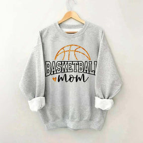 Glitter Basketball Mom Printed Sweatshirt