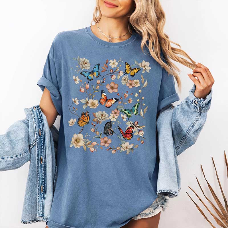 Boho Cottagecore Butterfly Insects T-Shirt