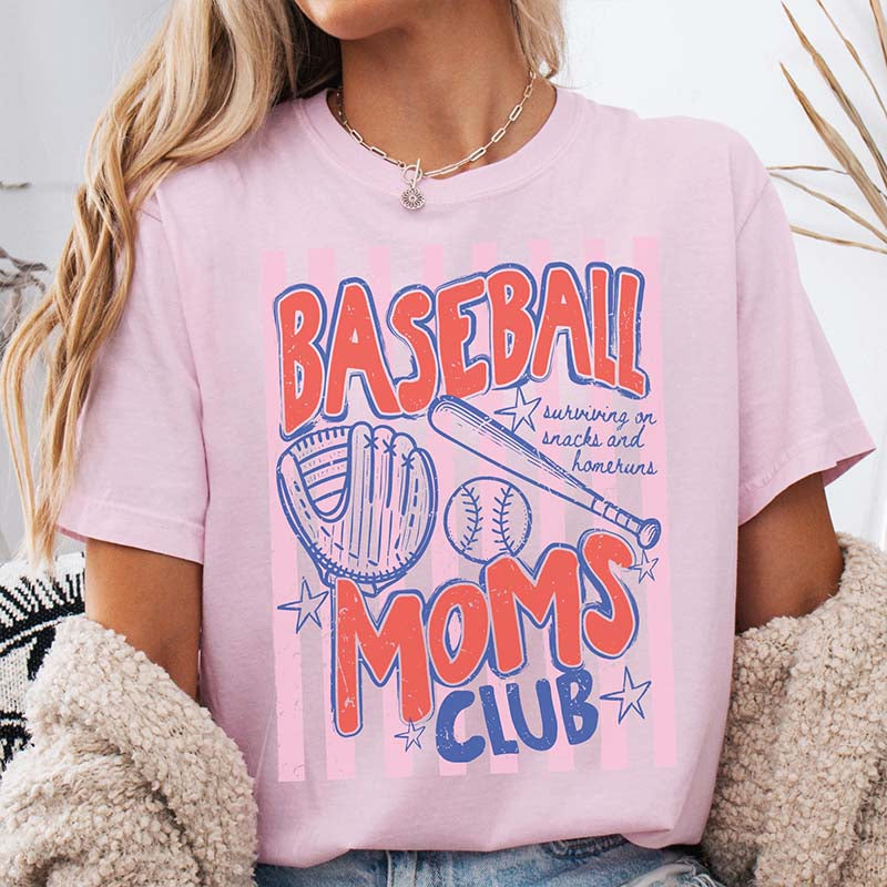 Comfort Colors Baseball Moms Club T-Shirt