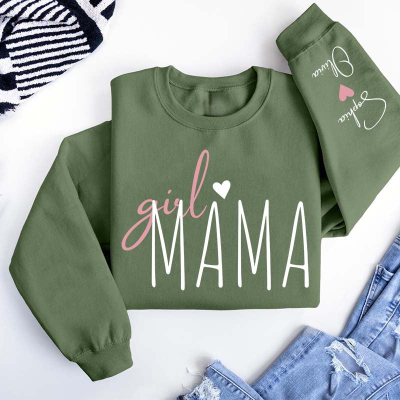 Personalized Girl Mama Sweatshirt