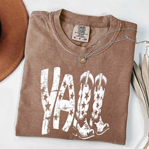 Comfort Colors Y¡¯all Western Boots and Stars T-Shirt