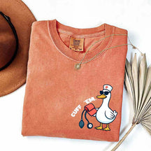 Comfort Colors Funny Goose Cuff Em Nurse T-Shirt