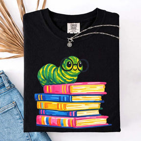 Cute Reading Worm Bookworm Lover T-Shirt