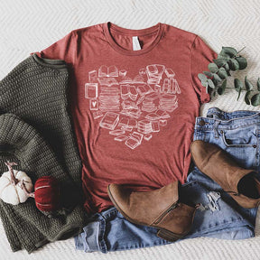 Book Heart T-Shirt