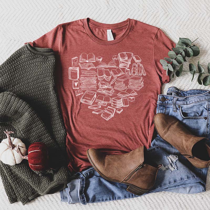 Book Heart T-Shirt
