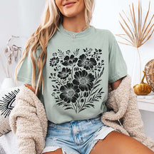 Comfort Colors Vintage Pressed Flowers Gardener T-Shirt