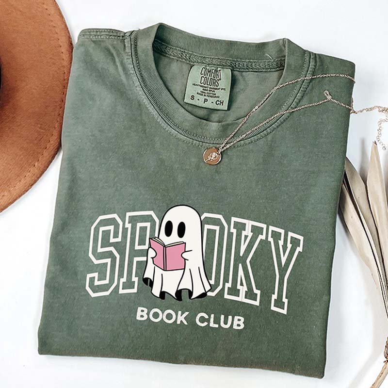 Ghost Reading Book Club Halloween T-Shirt