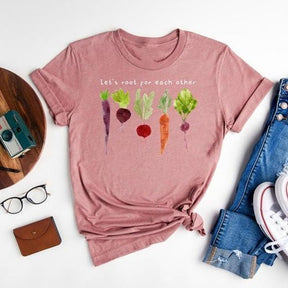 Lässt füreinander Wurzeln schlagen Gemüse-T-Shirt