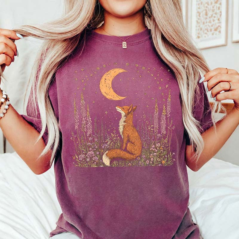 Celestial Fox Goblincore Cottagecore T-Shirt