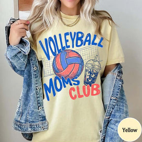 Volleyball Moms Club Comfort Colors T-Shirt