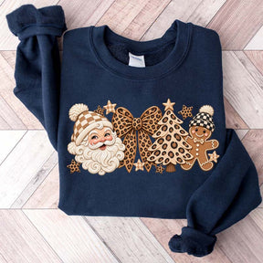 Leopard Christmas Comfort Colors Santa Sweatshirt