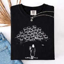 Jesus and Sheep Religious Women T-Shirt