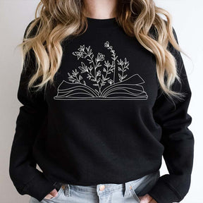 Bookish Merch Wildflower Book Sweatshirt