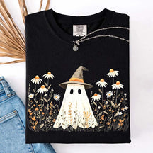 Retro Halloween Fall Aesthetic Daisy Flower T-Shirt
