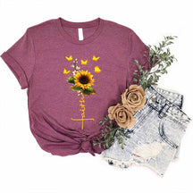 Religious Faith Sunflower Butterfly T-Shirt