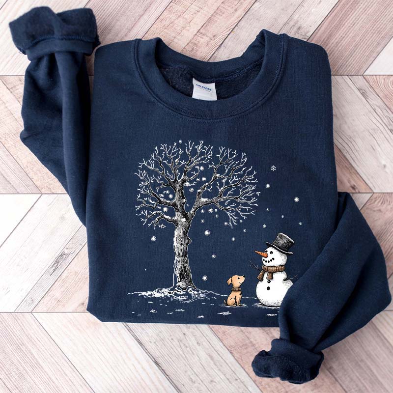 Christmas Let it Snow Cute Dog Sweatshirt