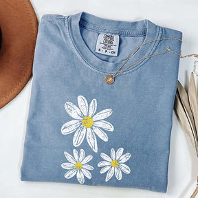 Boho Floral Comfort Colors Daisy T-Shirt