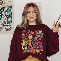 Cottagecore Comfort Colors Vintage Flowers Sweatshirt